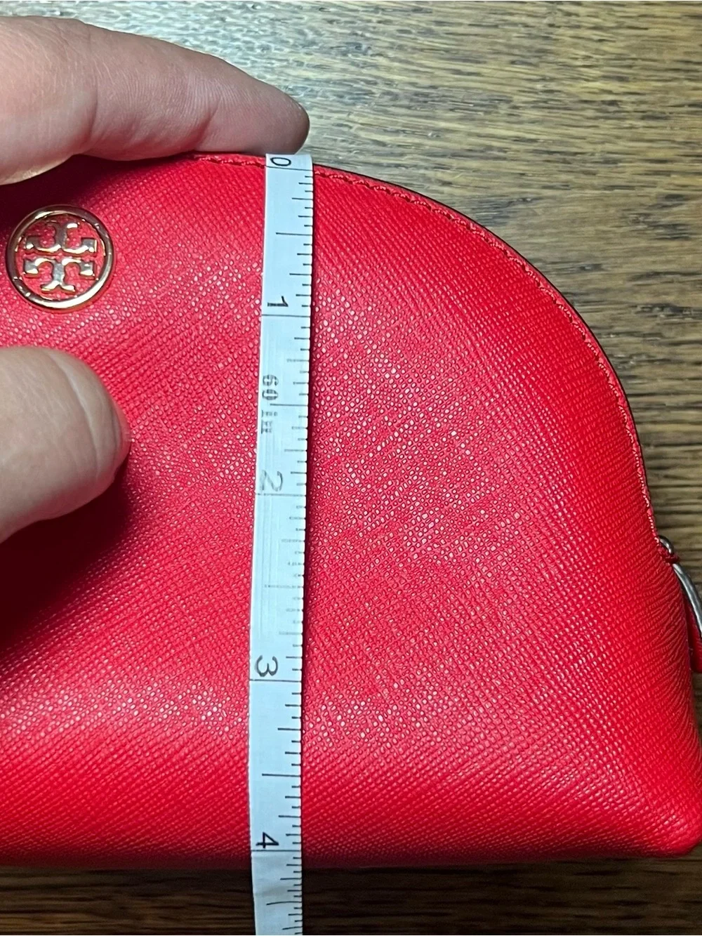 Tory Burch Robinson Small Makeup Bag in Brilliant Red